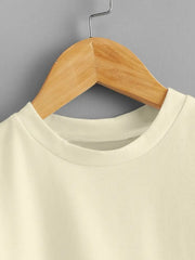 Light Green Crew Neck Short Sleeve Tee