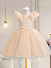 Sleeveless Tulle Tutu with Bow Detail  Dress