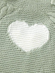 Unisex Bodysuit with Heart Jacquard