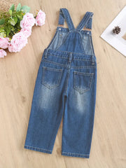 Ripped Denim Jumpsuit Overalls With Pockets