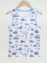 3pcs Cotton Tank Tops with Cute Animal Print