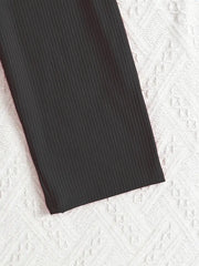 Short Puff Sleeve Ribbed Jumpsuit