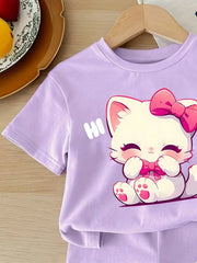 "Easter" Youngsters' Casual Short Sleeve T-shirt and Shorts Set