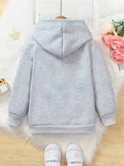 1pc Casual Fashion Cute Cartoon Cat Print Long Sleeve Hoodie