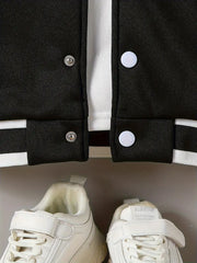 Casual Knitted Sweatshirt Jacket with Button Front