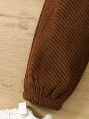 Thickened And Fleece-Lined Corduroy Lined Trousers