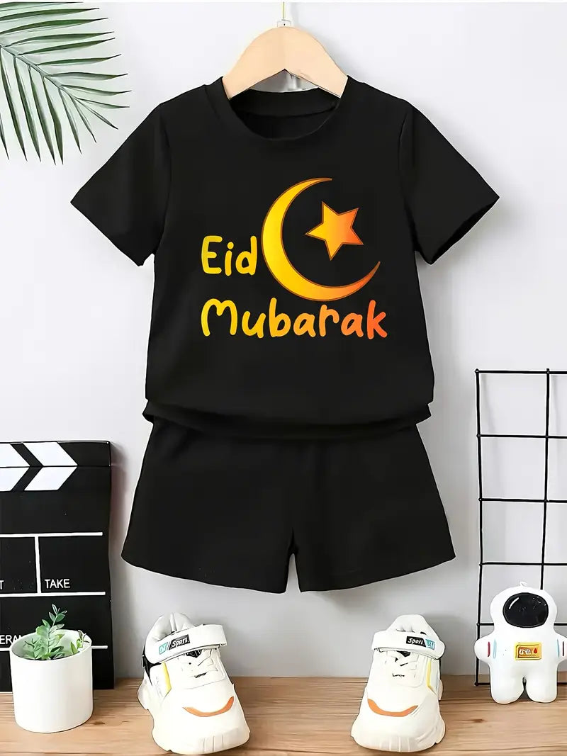 Pure Short Sleeve Eid Mubarak T-shirt