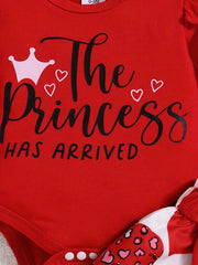 2pcs "The Princess Has Arrived" Print Casual Outdoor Set