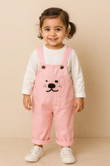 Plush Denim Dungaree Set