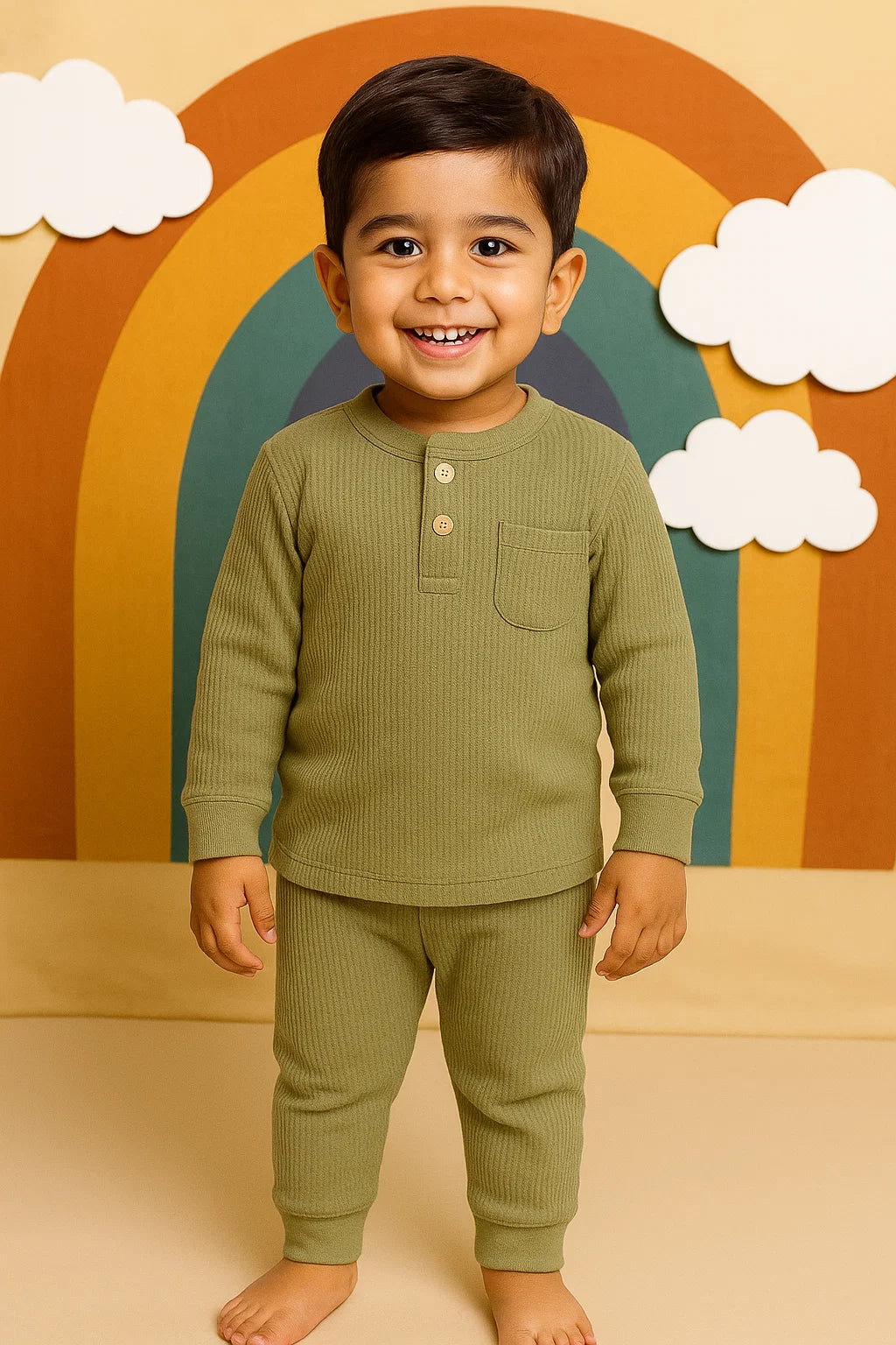 Sea Grass Waffle Thermal Baby Set