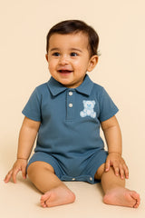 Newborn Premium Plush Polo Romper