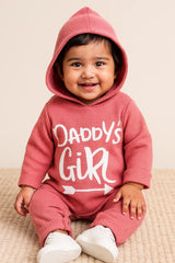 Casual and Cute Ribbed Knit Hooded Body Suit ''Daddy Girls''