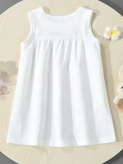 Adorable Cartoon Print Sleeveless Dress