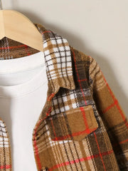 Casual Chic Girls' Plaid Knit Shirt