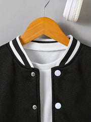 Casual Knitted Sweatshirt Jacket with Button Front