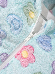 1pc Cozy Plush Hooded Jacket