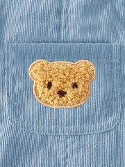 Solid Color Casual Corduroy Overalls