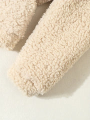 2pcs Set Zipper Half-Open Collar Top & Elastic Waist Cuffed Pants