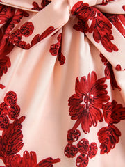 Short Sleeve Flower Print Tunic Casual & Elegant Dress