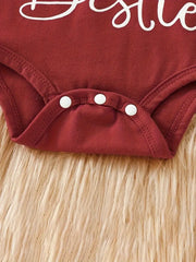 3pcs Short-Sleeved Shorts Suit With Letter Top Printed Pants