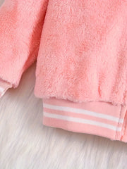 Yellow Flannel Jacket with Bear Patch -