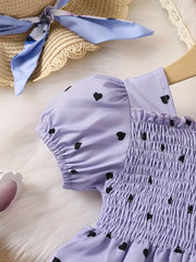 Ramadan Adorable Heart-Print Tunic Dress