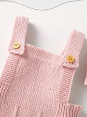 Solid Color Baby Bodysuit Soft Knit Jumpsuit