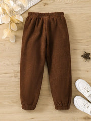 Thickened And Fleece-Lined Corduroy Lined Trousers