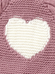 Unisex Bodysuit with Heart Jacquard