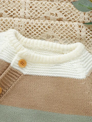 Striped Long-Sleeve Romper