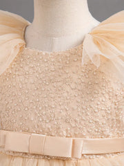 Sleeveless Tulle Tutu with Bow Detail  Dress