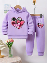 Two-Piece Set with Hood And Fleece