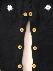 Floral Embroidered Knitted Romper