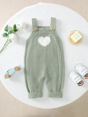 Unisex Bodysuit with Heart Jacquard