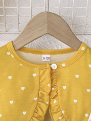 Two-piece Set Lady Love Open Cardigan Jacket with Floral Pattern Sleeveless Dress
