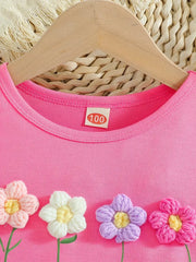 Sweet Flower Decor Short Sleeve T-shirt