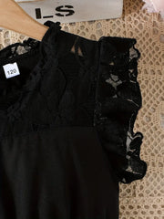 Floral Print Pleated Dress with Flutter Sleeves and Belt