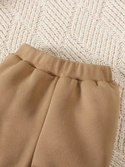 Two-piece Set C, Long Sleeve Hoodie and Bear Printed Pants Suit