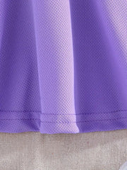 Girls Lapel Sleeveless Preppy Summer Dress