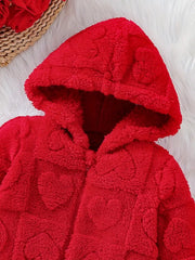 Warm Heart Jacquard Hooded Jumpsuit