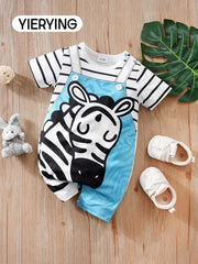 Adorable Cartoon Bear Summer Romper