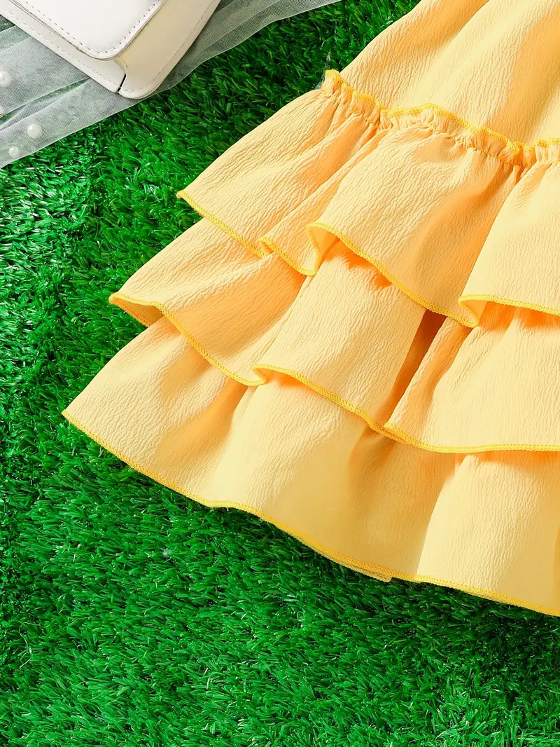 Sleeveless, Button Detail Chic Summer Princess Dress