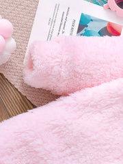 Plush Winter Warm Zipper Romper with Matching Hat