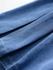 Casual Ruffled Denim Shorts