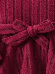 Set: Hooded Long-sleeved Top + Straight Trousers + Belt