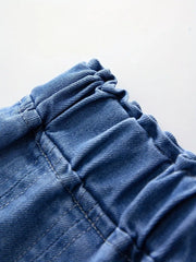 Casual Ruffled Denim Shorts