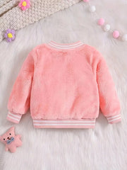 Yellow Flannel Jacket with Bear Patch -