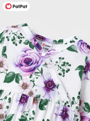 Rabbit Print/Solid Ribbed V Neck Short-sleeve Jumpsuit
