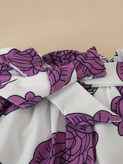 3pcs Short-Sleeved Shorts Suit With Letter Top Printed Pants