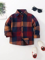 Casual Button-Up Classic Plaid Long Sleeve Shirt